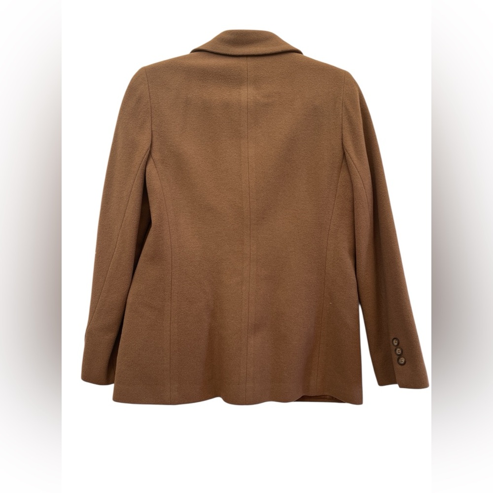 Y2K Harvé Benard Wool-Blend Camel Blazer – Size 6 – Made in Ukraine - Picture 2 of 5